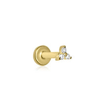 Ari Threadless cartilage stud gold