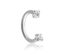 Silver Crystal Circular Barbell
