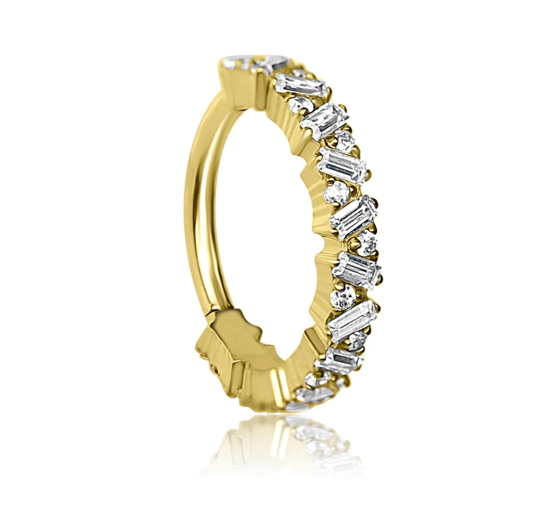 Gold ESME Scattered Crystal Conch Hoop