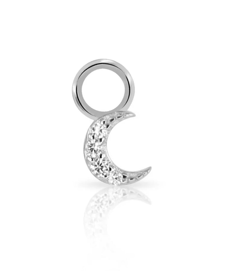 Silver Mini Moon Charm