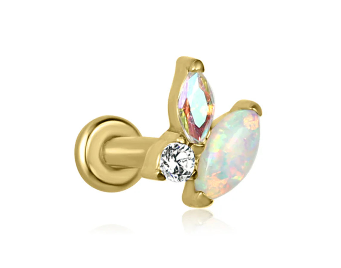 Gold GAIA Threadless Cartilage Stud