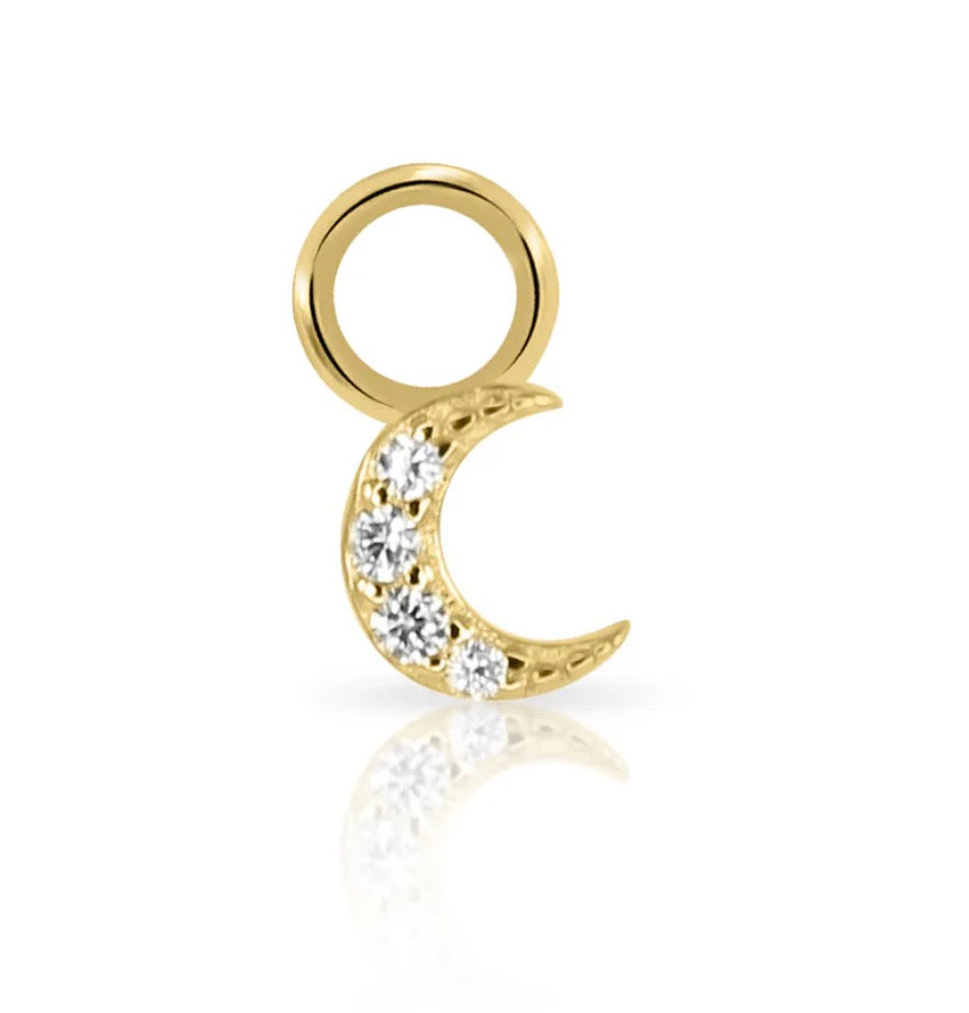 Gold Mini Moon Charm