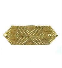 Chain Mail Wrist Cuff - Gold- Extra Wide