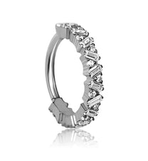 Silver ESME Scattered Crystal Conch Hoop