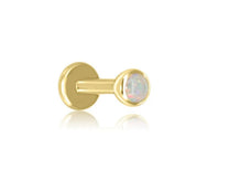 Gold LUNA Opal Threadless Cartilage Stud