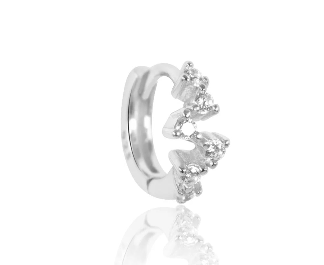 Silver ESTELLA Constellation Huggie Hoop