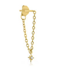 Gold SOLEIA Illusion Chain Stud