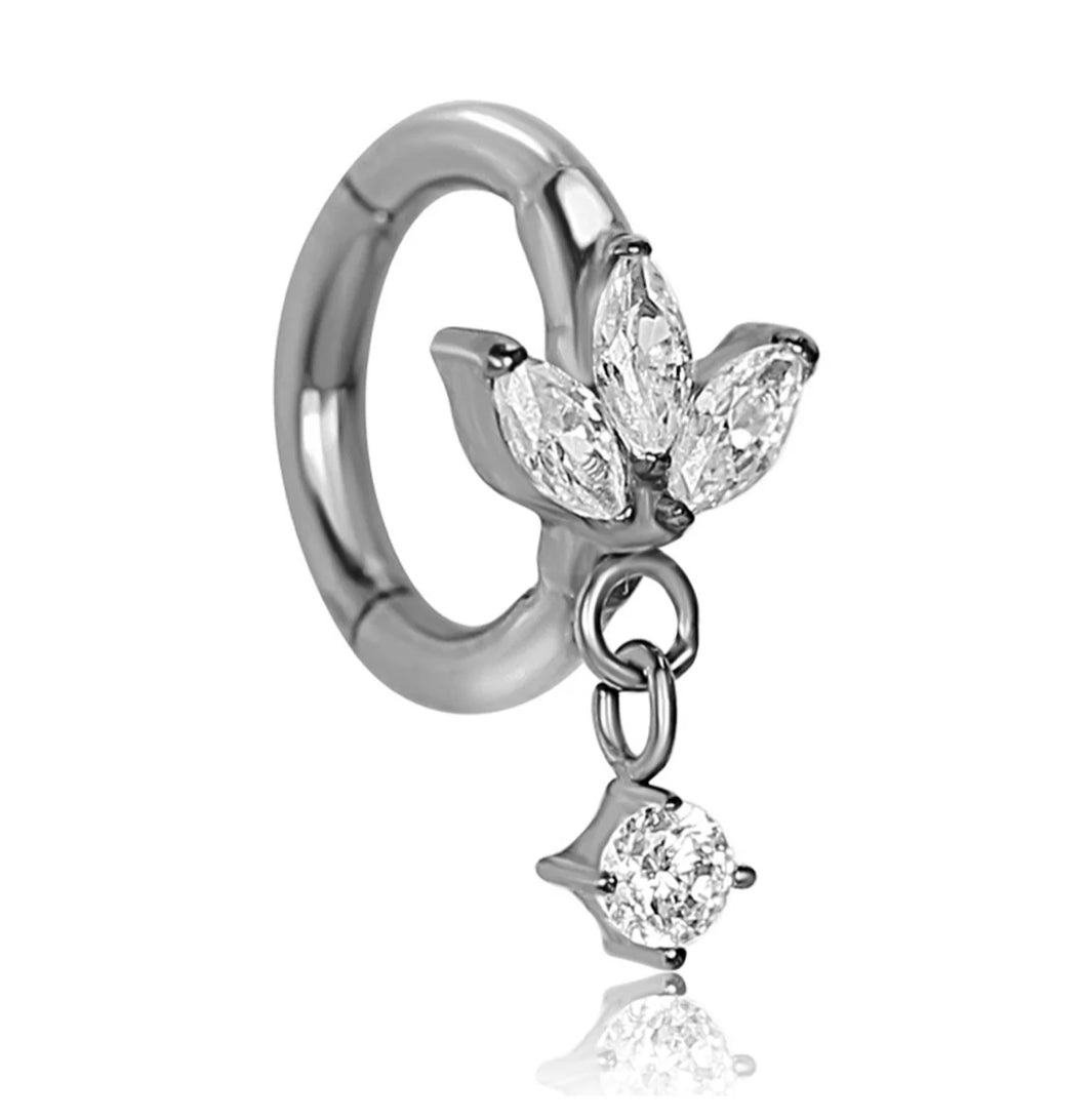Silver LANI Droplet Cartilage Hoop