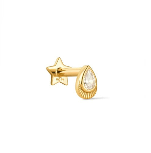 9kt solid gold Emma labret stud
