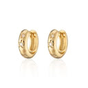 Celestial Chunky Huggie Hoop Earrings (Gold)