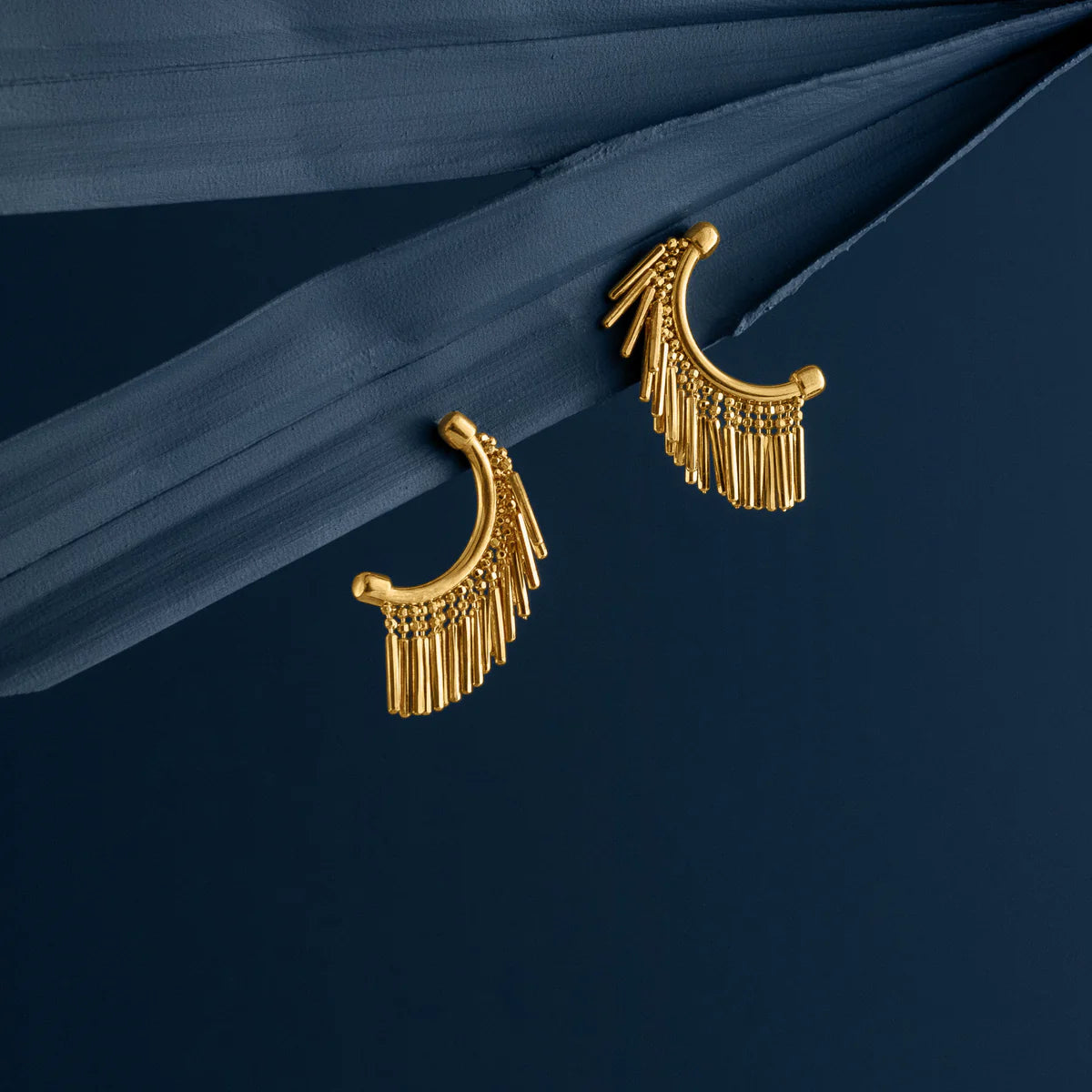 Gold Mini Tassle Earrings