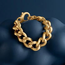 Gold Thick Curb Bracelet