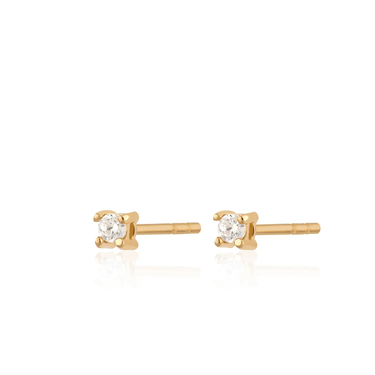 Teeny Tiny Stud Earrings - Clear