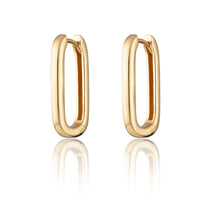 Oval Hoop Earrings - Gold