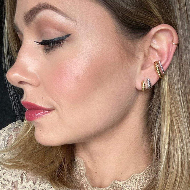 Hannah Martin Twist &amp; Shout Huggie Earrings