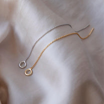 Hilo White Gold Plated Single Threader Earring