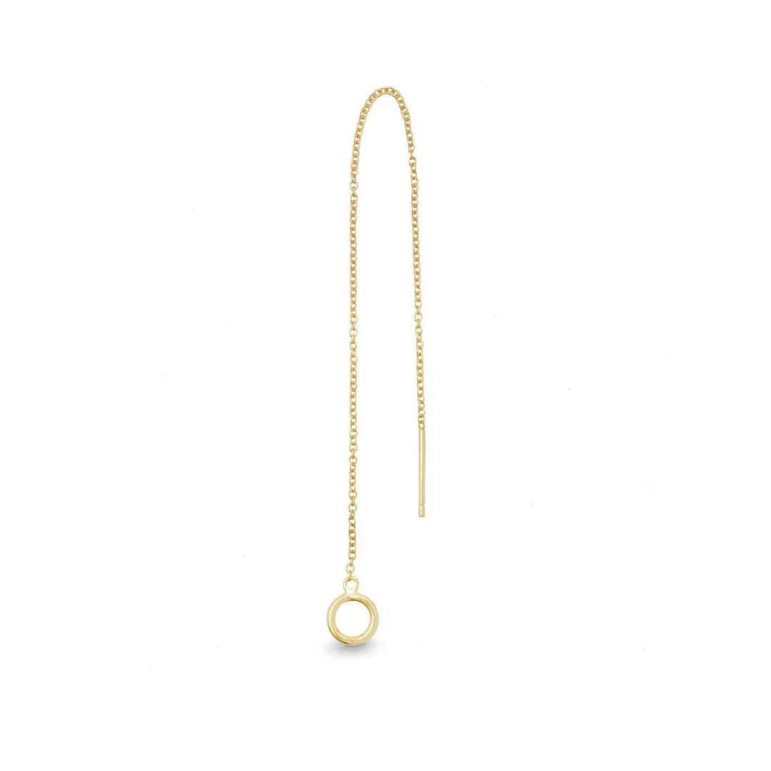 Hilo Yellow Gold Plated Single Threader Earring