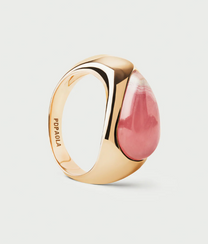 Rhodochrosite Luna Stamp Ring