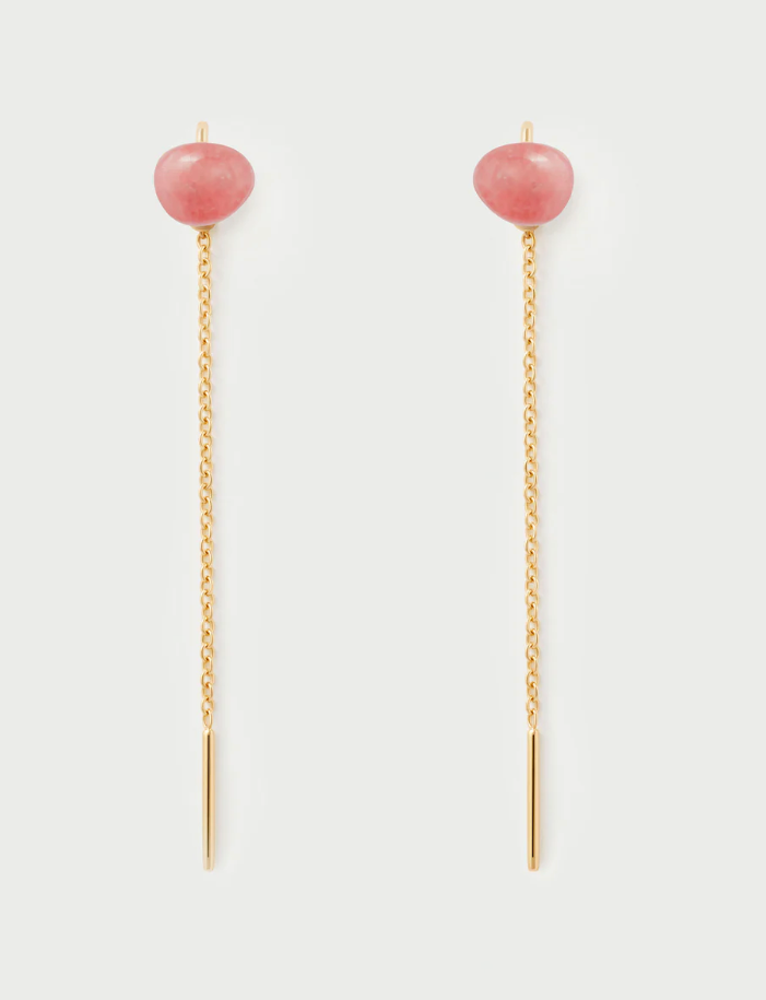 Rhodocrosite Lyra Earrings