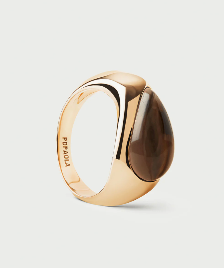 Quartz Luna Stamp Ring