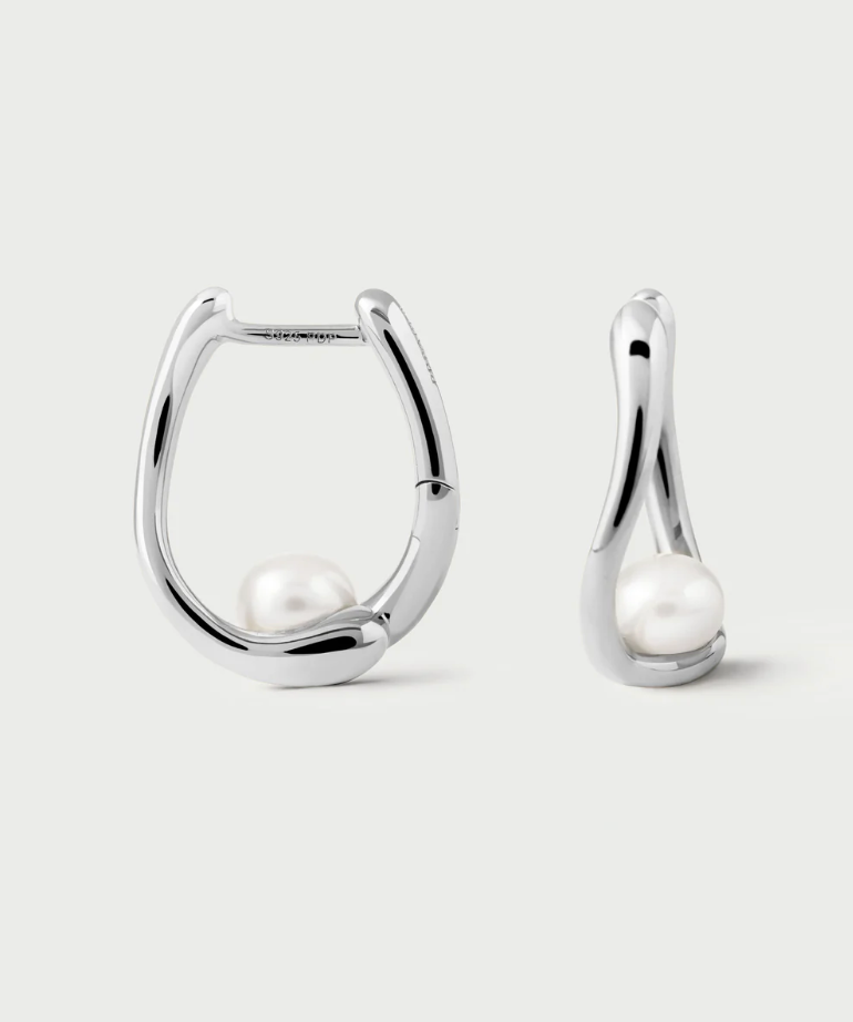 La Perla Aura Silver Hoops