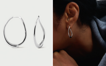 Halo Silver Hoops