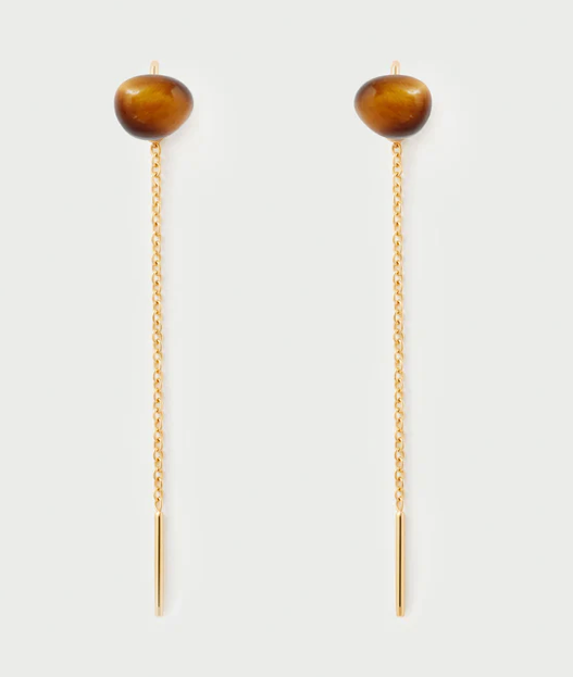 Tiger Eye Lyra Earrings