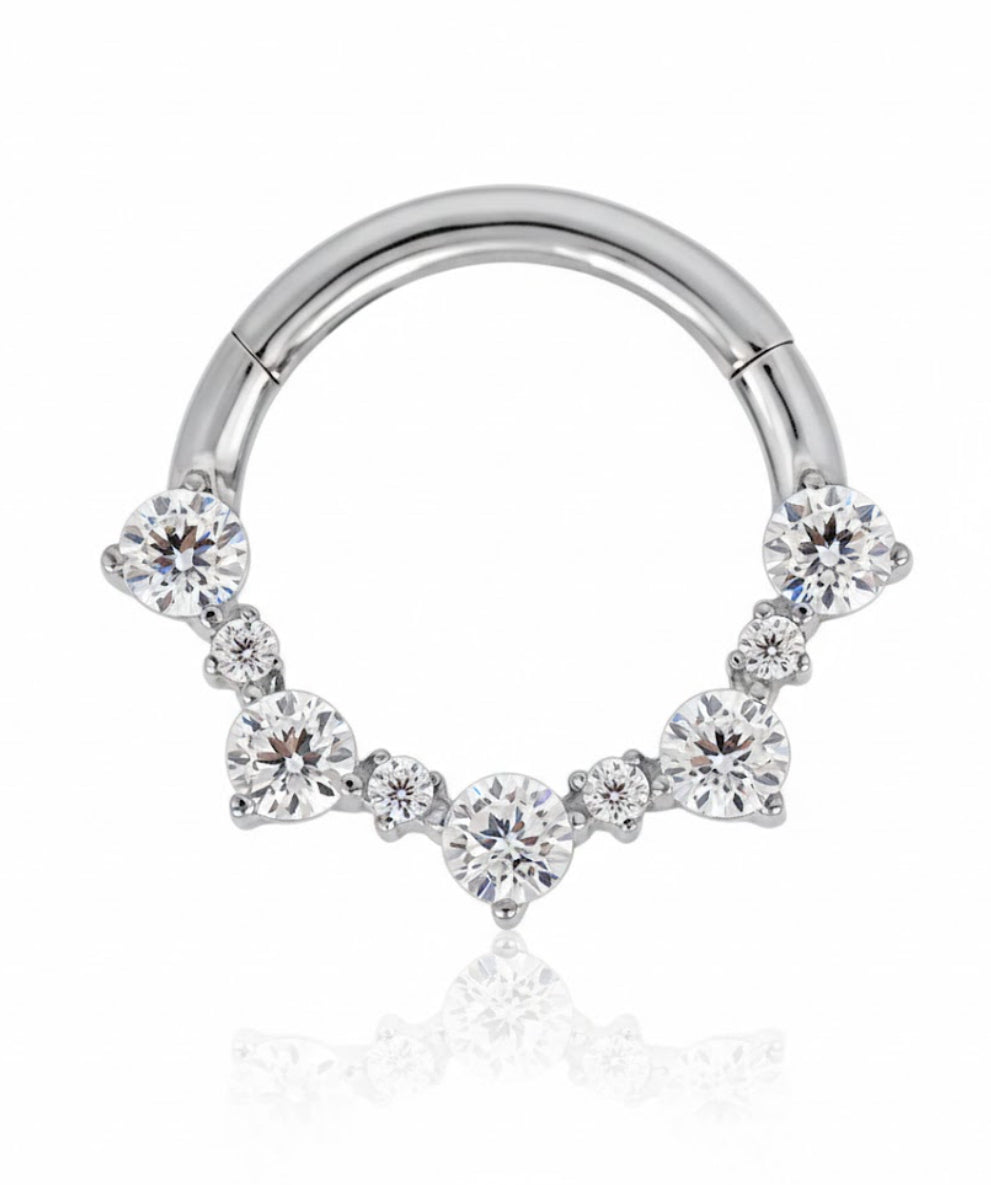 Silver CAMILLE Daith Hoop