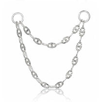 Silver Shimmer Layered Chain Charm