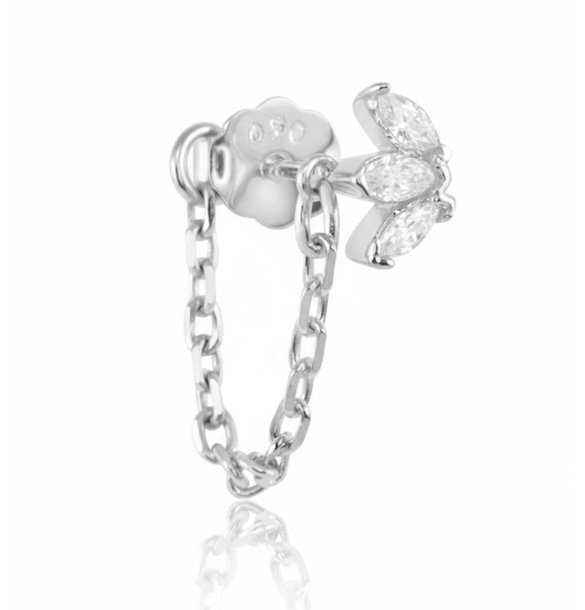 Silver LANI Chain Stud