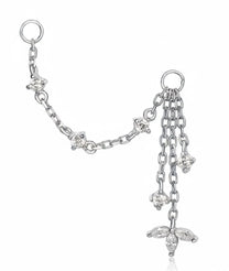 Silver LANI Droplet Chain Charm