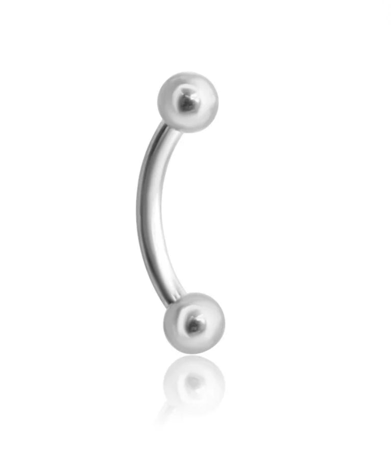 Sliver Plain Curved Barbell