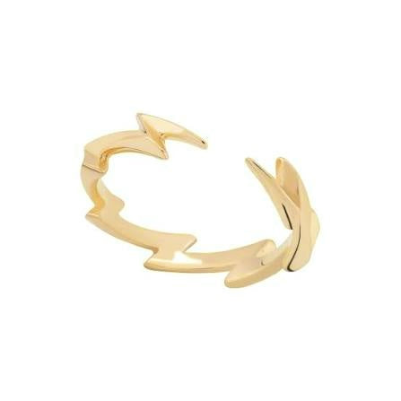 Gold Lightning Bolt Adjustable Ring