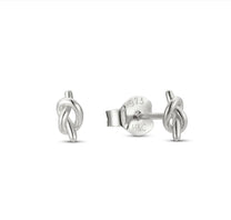 Presila knot stud white gold single earring