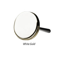 14Kt White Gold Threadless Disk Top