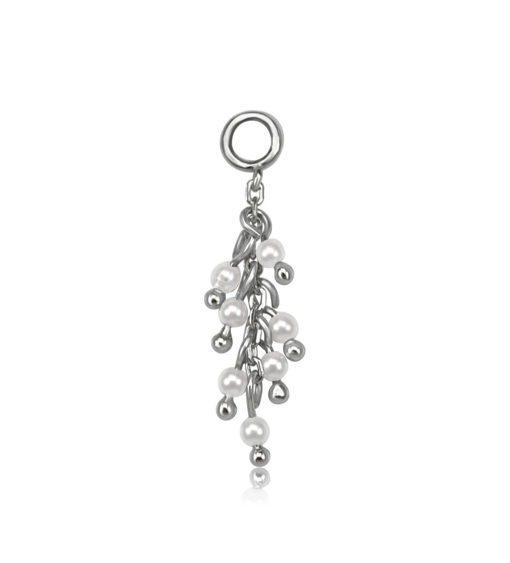 Palma pearl shaker charm silver