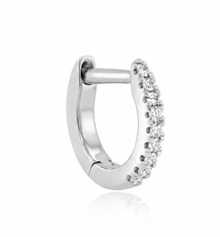 Angel titanium huggie silver