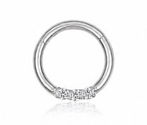 Alchemy daith hoop silver