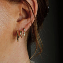 Picchi Gold Plated Spike Huggie Hoop Earring