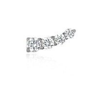 Pegasus curved cartilage stud silver