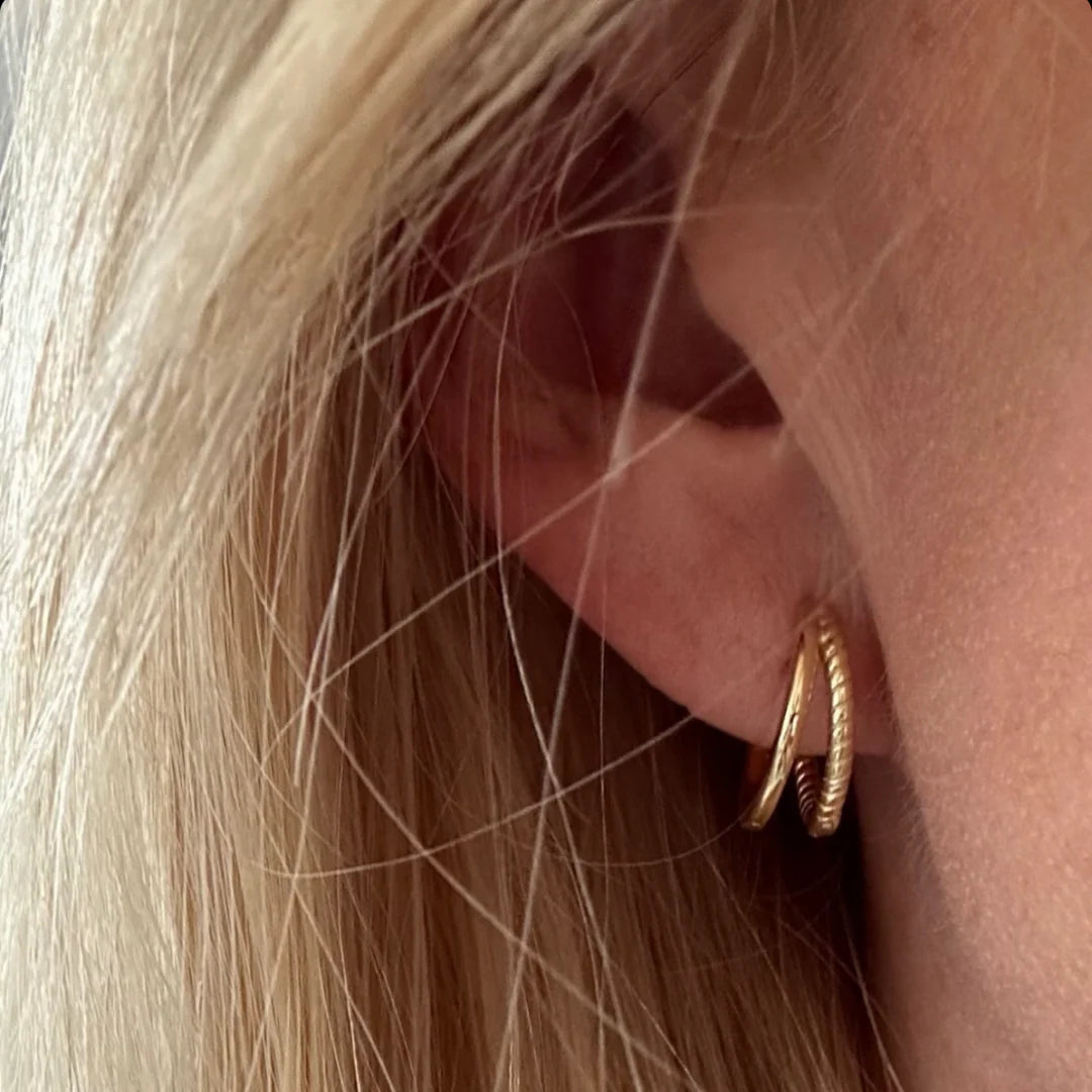 Melliza Yellow Gold Plated Large Hoop Earring