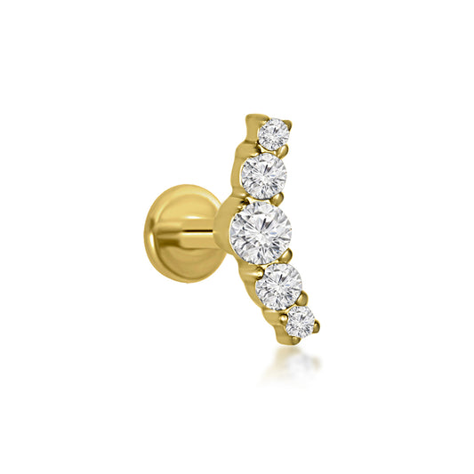 Dixi Curved Cartilage Labret Stud