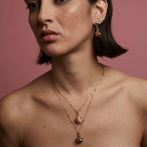 Gold Entwined Fresh Water Pearl Necklace