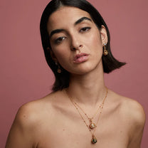 Gold Entwined Fresh Water Pearl Necklace