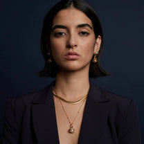 Gold Entwined Fresh Water Pearl Necklace