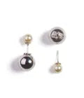Orb and Pearl Studs Gold Vermeil