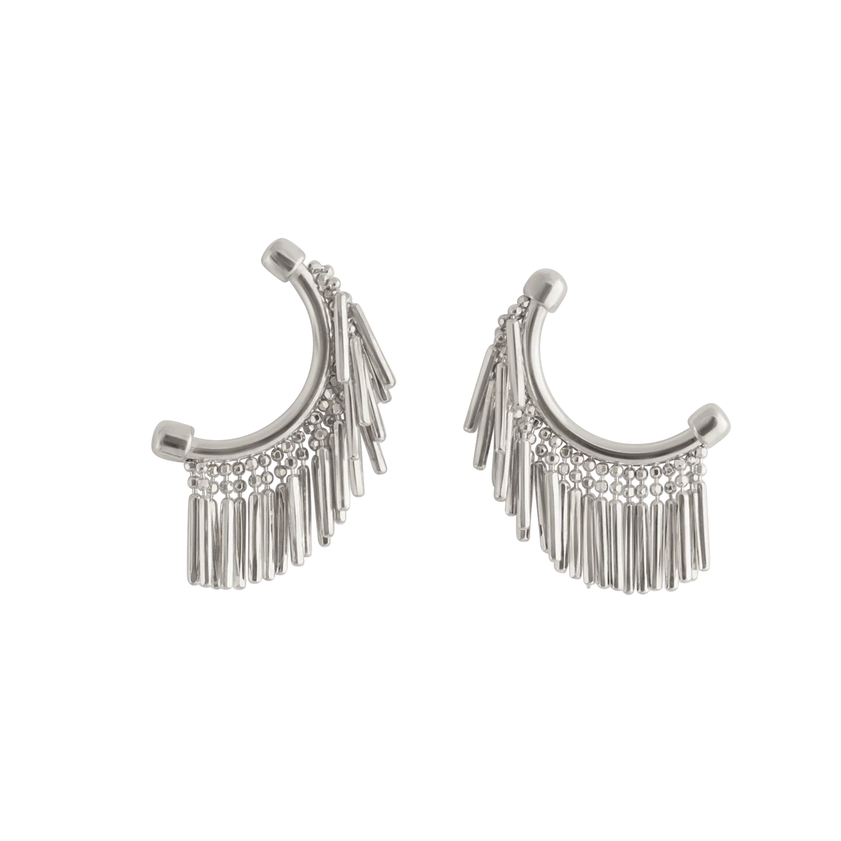 Silver Mini Tassle Earrings