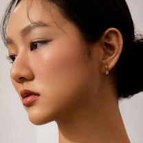 Mini Tota White Sapphire Earrings