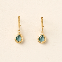 Lysia Blue Earrings | Jewelry Gold Gift Waterproof