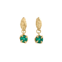 Mini Tota Emerald Earrings